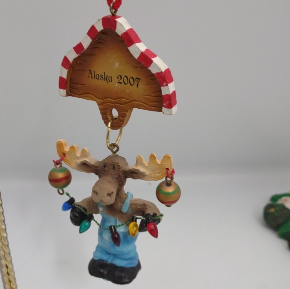 🌷‼️5/$20 Ollie Yurselph Mooskin Moose Alaska Christmas String Light Ornament 5" - Picture 3 of 3